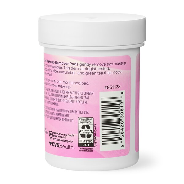 CVS Beauty Oil-Free Gentle Eye Makeup Remover Pads, 120CT