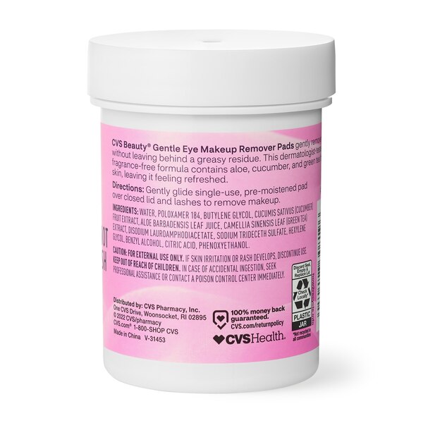 CVS Beauty Oil-Free Gentle Eye Makeup Remover Pads, 120CT