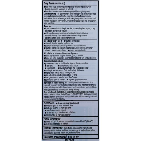 CVS Health Extra Strength Headache Relief Acetaminophen, Aspirin (NSAID) & Caffeine Caplets