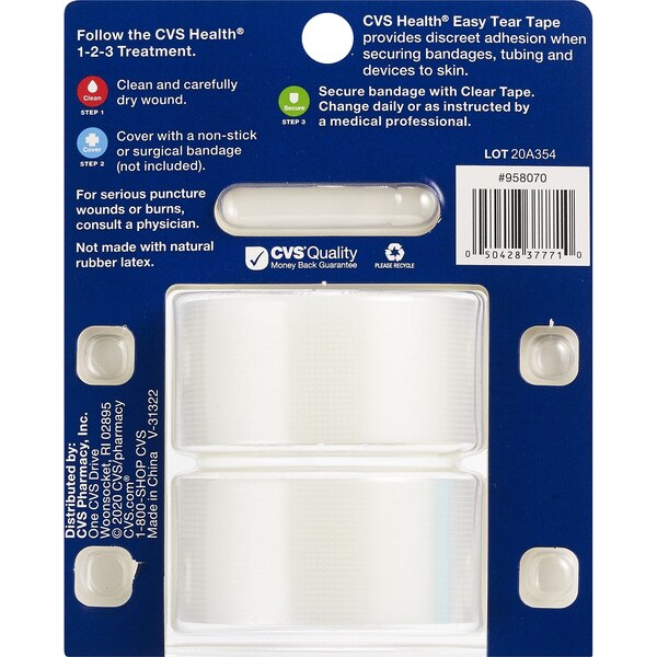 CVS Health All Purpose Breathable Clear Tape