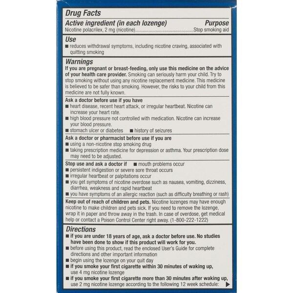 CVS Health Nicotine Lozenge 2mg, Coated Ice Mint, 20 CT