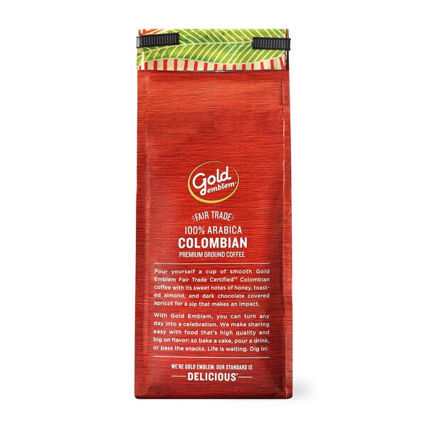 Gold Emblem Fair Trade Colombian Premium Ground Coffee, 12 oz
