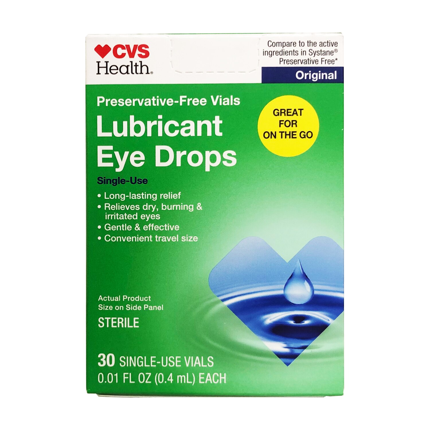 CVS Health Lubricant Eye Drops, 30 CT Pick Up In Store TODAY at CVS