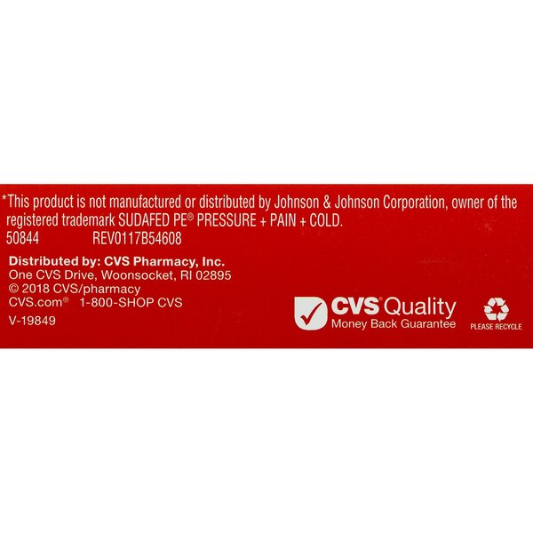 CVS Health Non Drowsy Sinus PE Pressure, Pain + Cold Relief, 24 CT