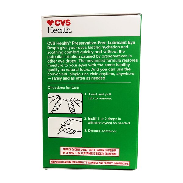 CVS Health Preservative Free Lubricant Drops, 30 CT