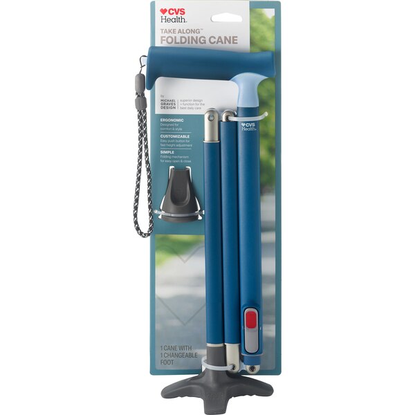 CVS Health Take Along Folding Cane by Michael Graves Design