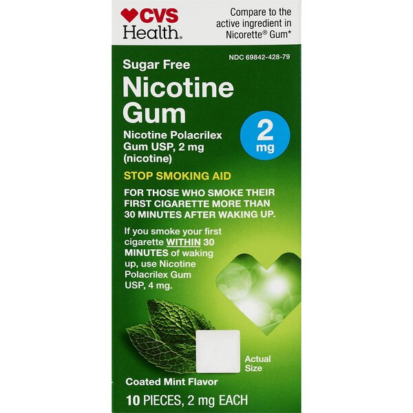CVS Health Sugar Free Nicotine Gum, Mint