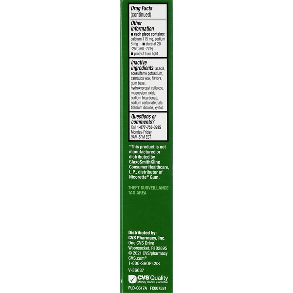CVS Health Sugar Free Nicotine Gum, Mint