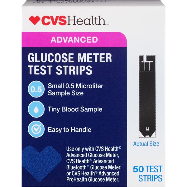CVS Health Advanced Glucose Meter Test Strips