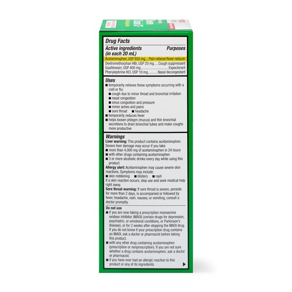 CVS Health Maximum Strength Non Drowsy Severe Tussin CF Cough & Cold Liquid
