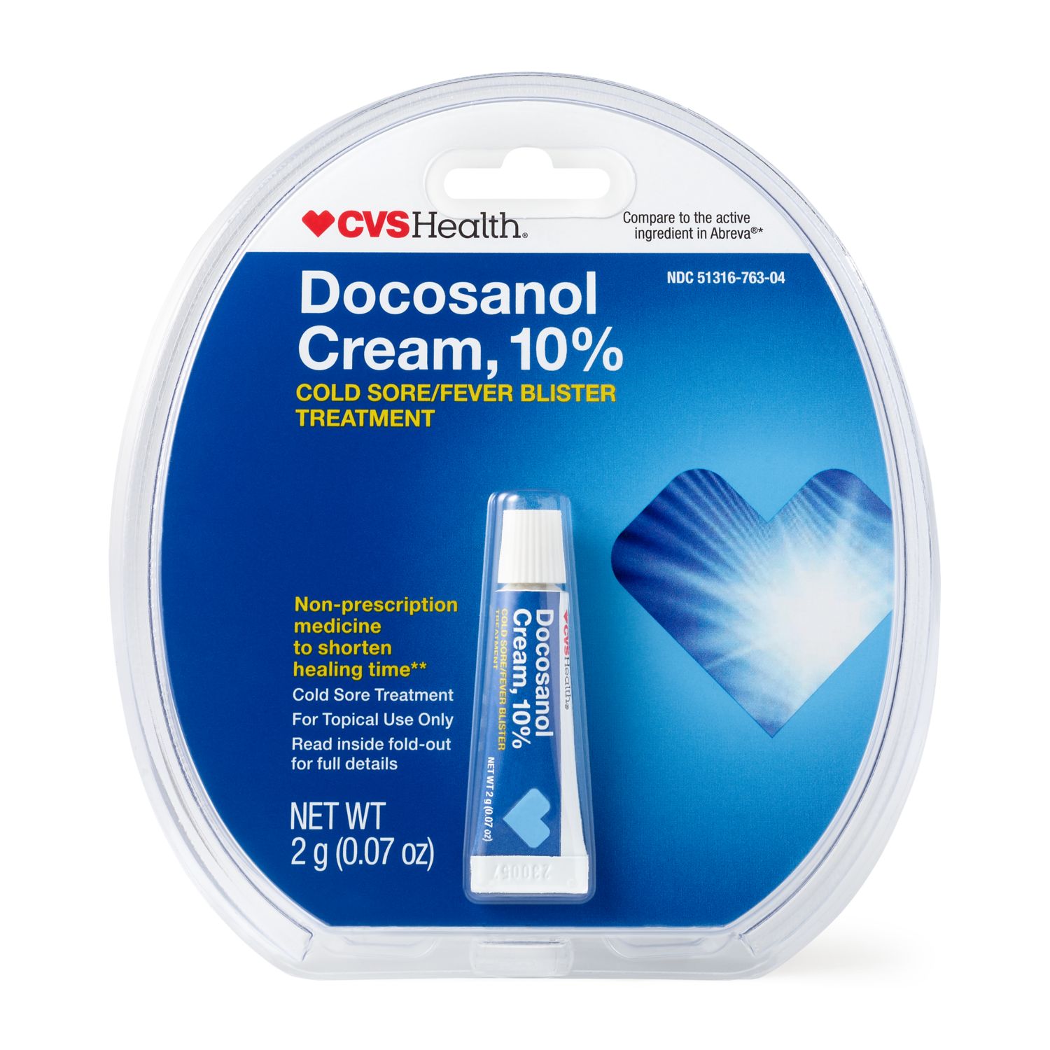 CVS Health Docosanol 10% Cream Tube, 0.07 OZ