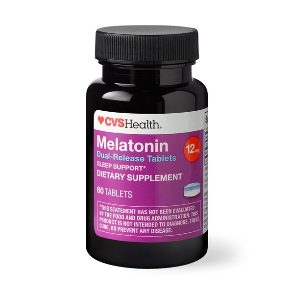CVS Health Bi-Layer Melatonin 12mg Tablets, 60 CT