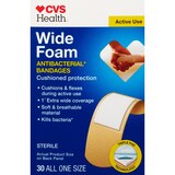 CVS Health Wide Foam Antibacterial Bandages, thumbnail image