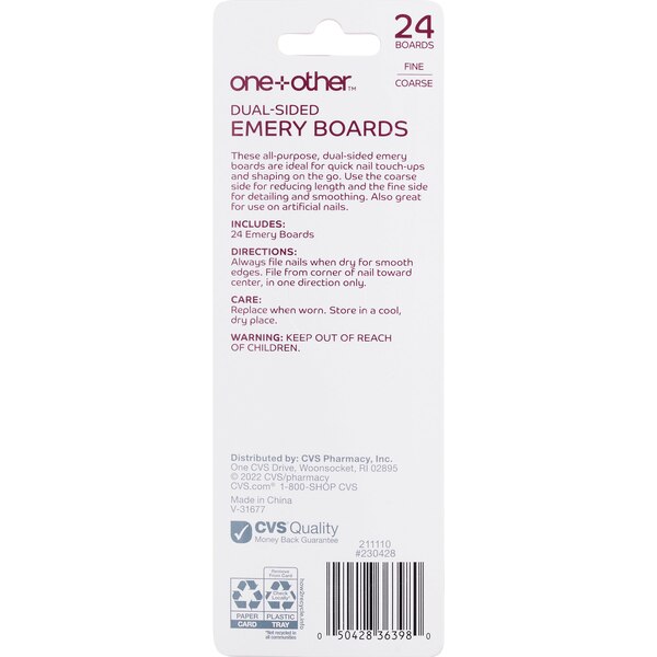 one+other Emery Boards, 24 CT