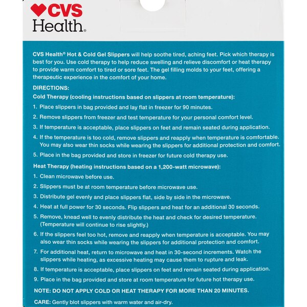 CVS Health Hot/Cold Gel Slippers