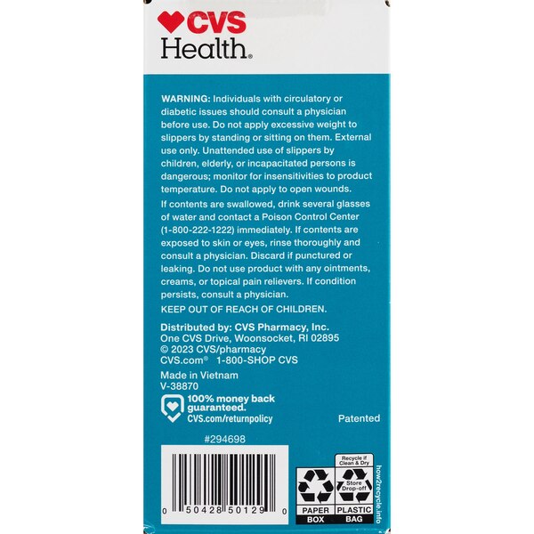 CVS Health Hot/Cold Gel Slippers