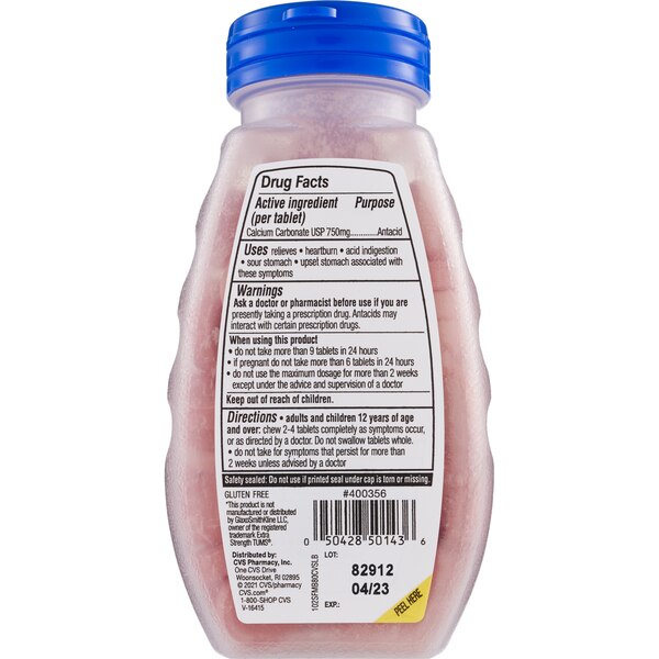 CVS Health Extra Strength Sugar Free Antacid Tablets