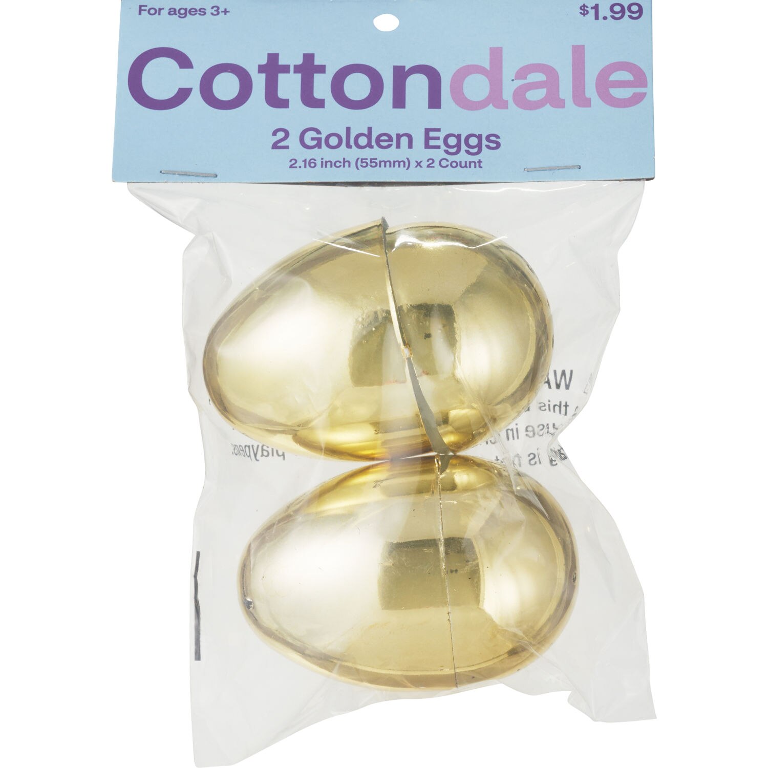 Cottondale Golden Easter Eggs, 2 ct