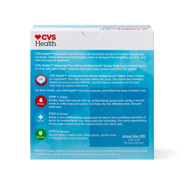 CVS Health Sterile Antibacterial Gauze Pads