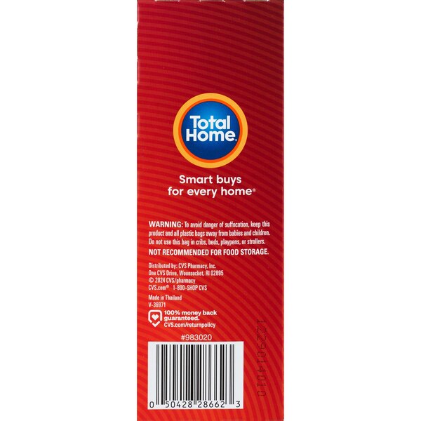 Total Home Small Trash Liners, 8 Gallon, White, 20 ct