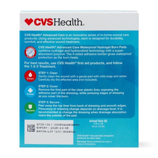 CVS Health Sterile Hydrogel Burn Pads
