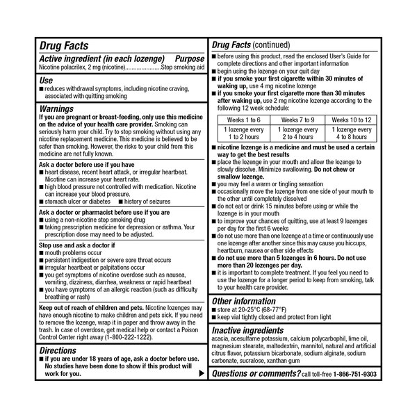 CVS Health Sugar Free Nicotine Lozenge, Citrus