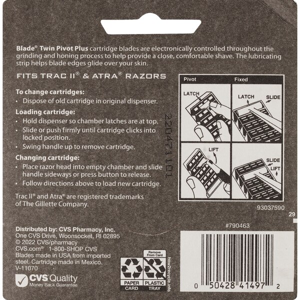Blade Men's Twin Pivot Plus Razor Blade Refills