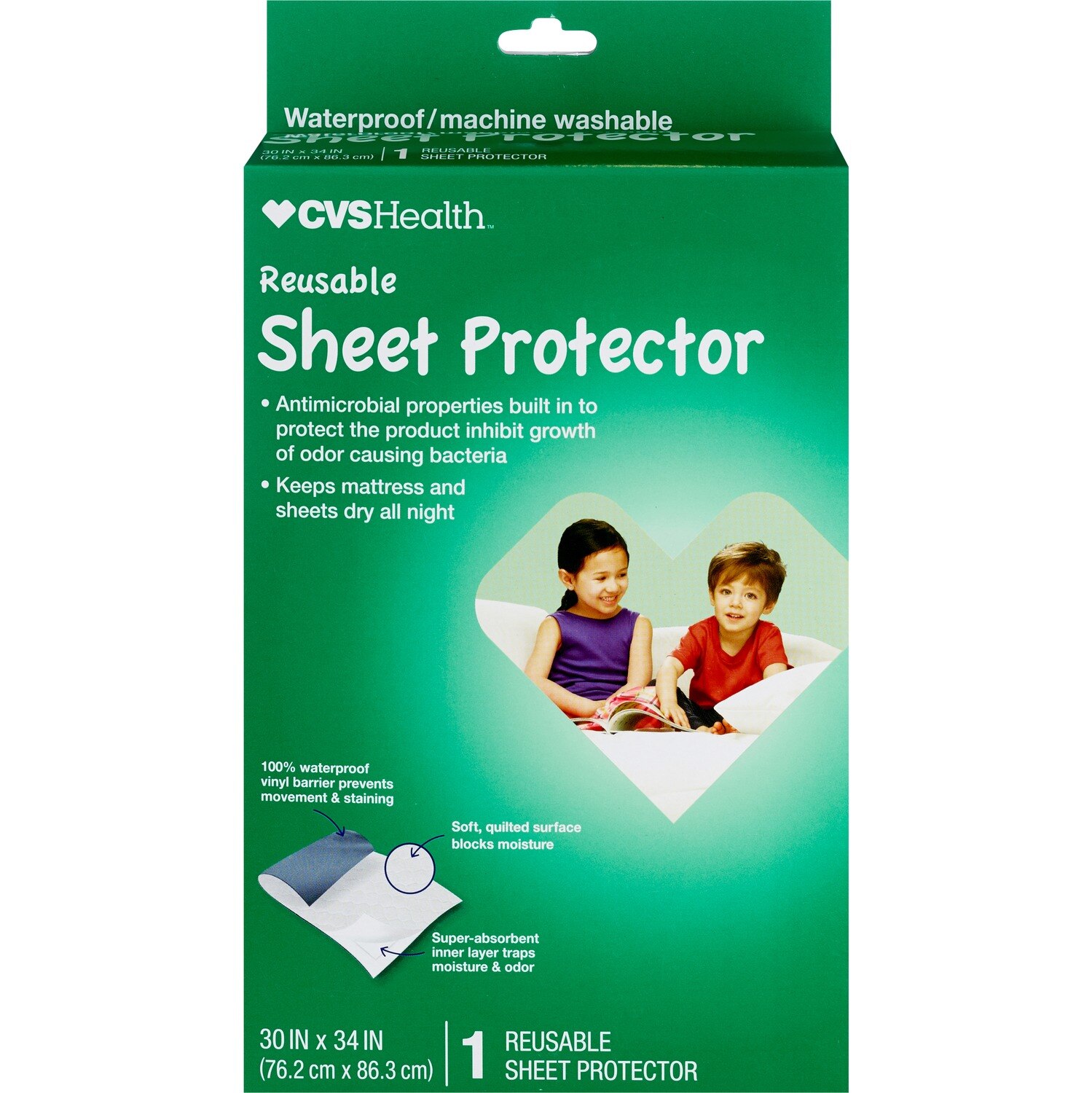 CVS Health - Protector para cuna y cama de niños pequeños