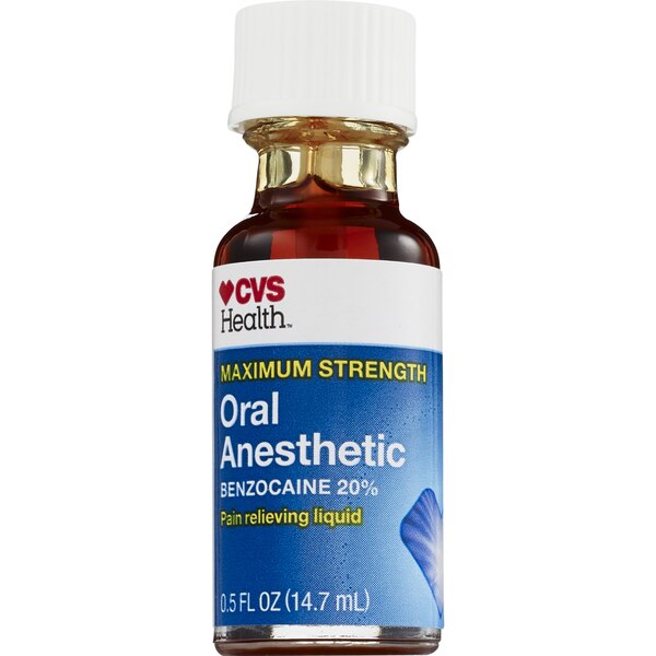 CVS Health Oral Anesthetic, Benzocaine 20% Maximum Strength Pain Relieving Liquid
