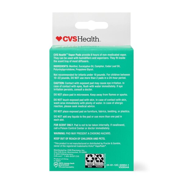 CVS Health Vapor Pads, 12 CT