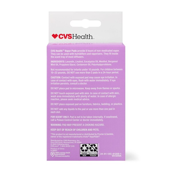 CVS Health Vapor Pads, 12 CT