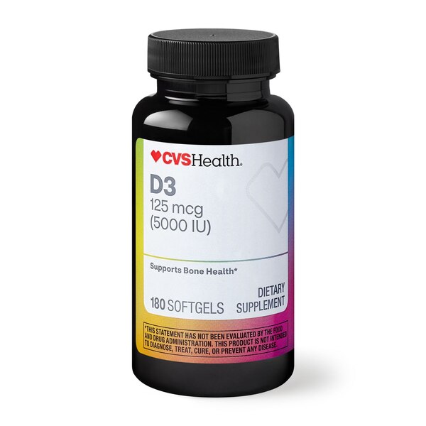 CVS Health D3 Bone Health Dietary Supplement Softgels, 180 CT