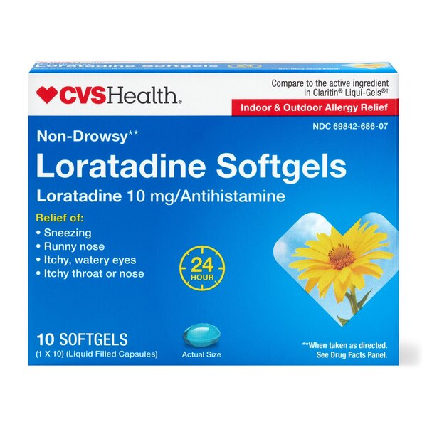 CVS Health 24HR Non Drowsy Loratadine Softgels