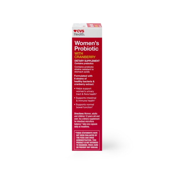 CVS Health Women's Probiotic & Cranberry Capsules, 30CT
