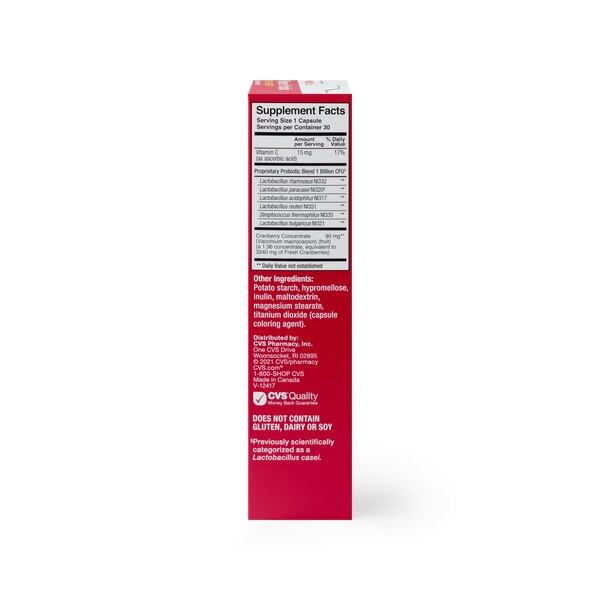 CVS Health Women's Probiotic & Cranberry Capsules, 30CT