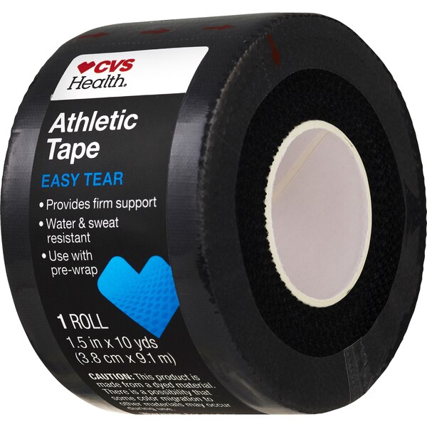 CVS Health East Tear Athletic Tape, Black
