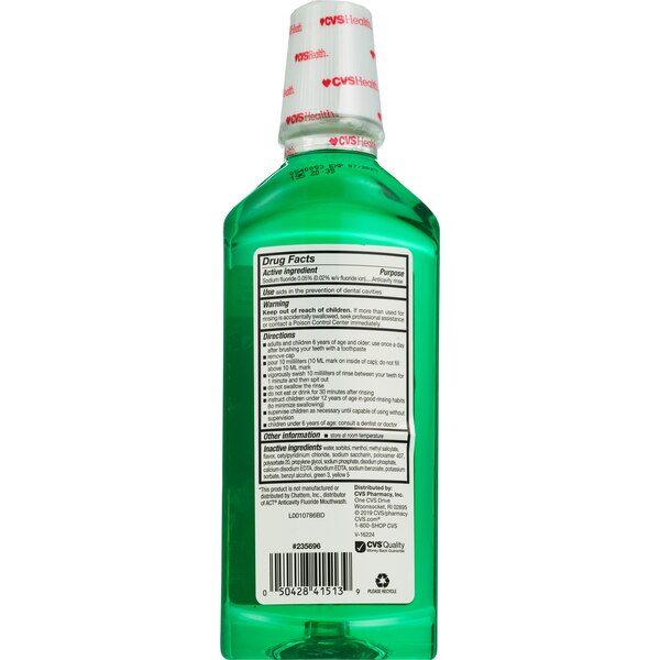 CVS Health Anticavity Alcohol Free Fluoride Rinse, Mint