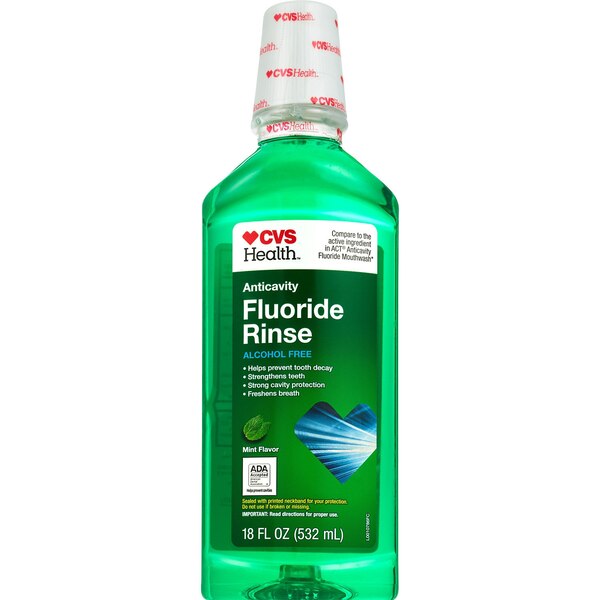 CVS Health Anticavity Alcohol Free Fluoride Rinse, Mint