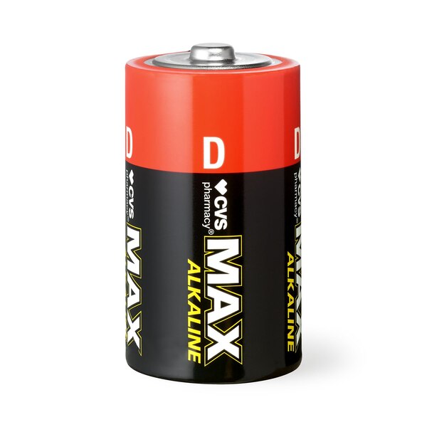 CVS Max Alkaline Battery D, 3CT