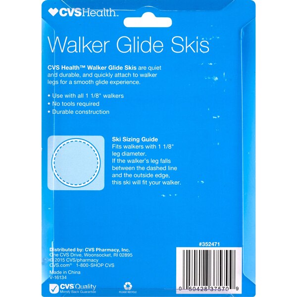 CVS Health Walker Rubber Glide Skis