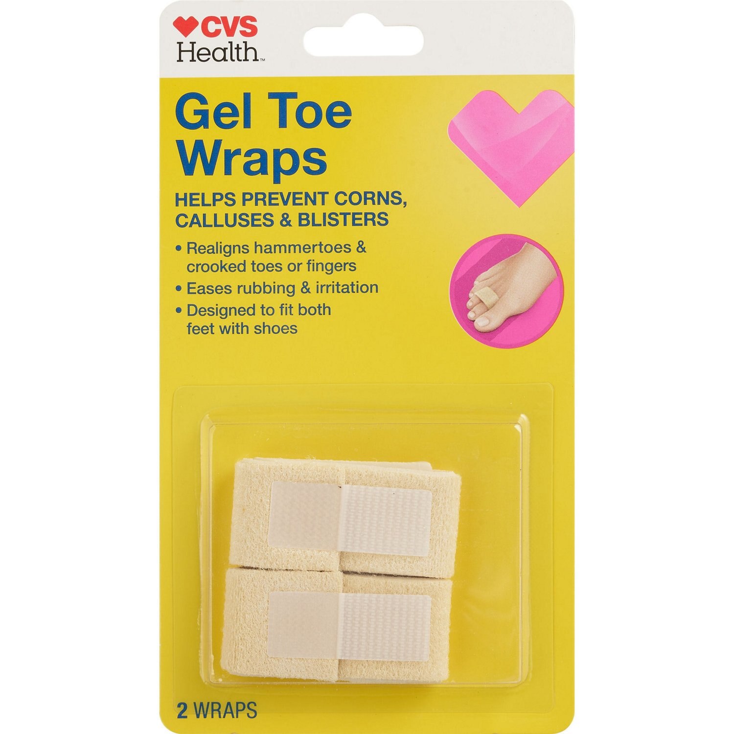 CVS Toe Wrap Supports, 2 CT image.