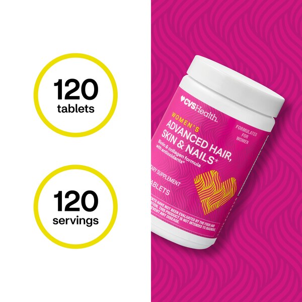 CVS Health Women's Advanced Hair, Skin & Nails*, 120CT
