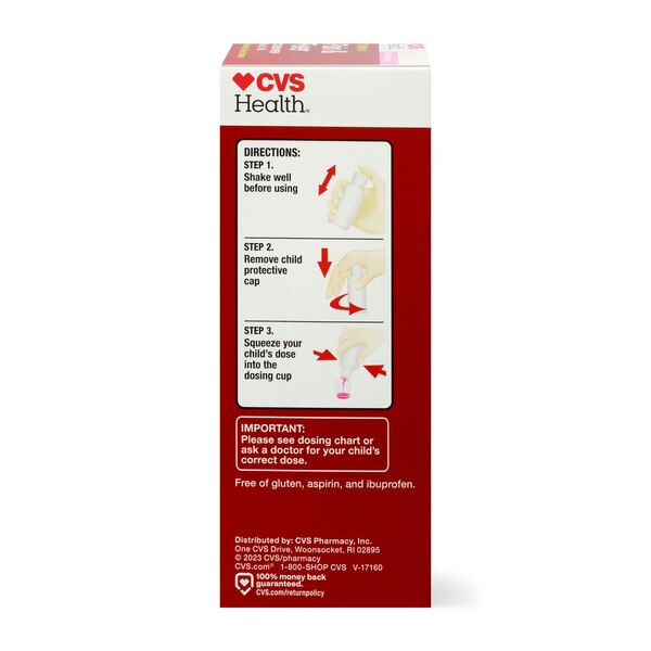 CVS Health Children's Acetaminophen Pain Reliever & Fever Reducer Oral Suspension