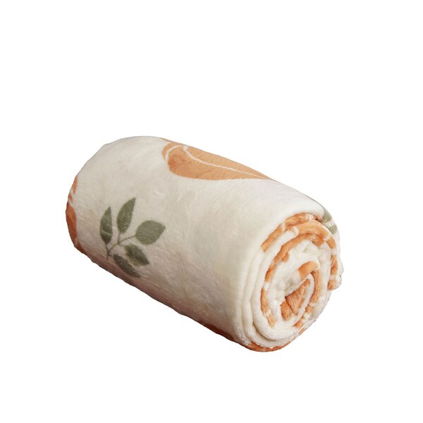 Fall Fest Harvest Pumpkin Flannel Throw Blanket, 50 x 70 in