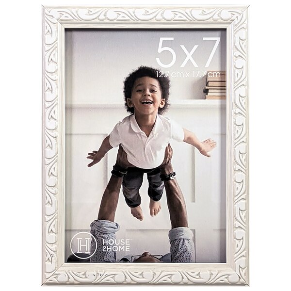 House To Home White Ornate Picture Frame, 5 x 7 in