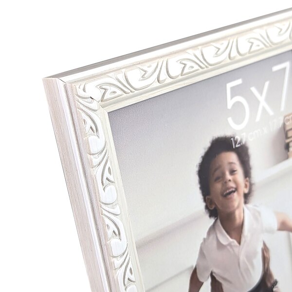 House To Home White Ornate Picture Frame, 5 x 7 in