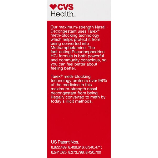 CVS Health Nasal Decongestant Non-Drowsy Maximum Strength Softgels, 48 CT