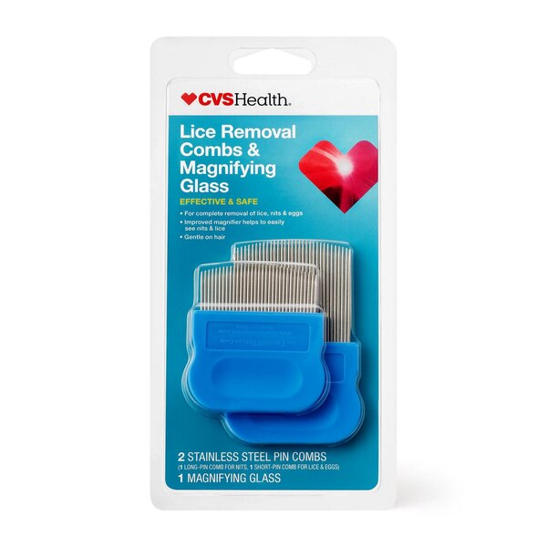 CVS Health Lice Removal Combs And Magnifying Glass