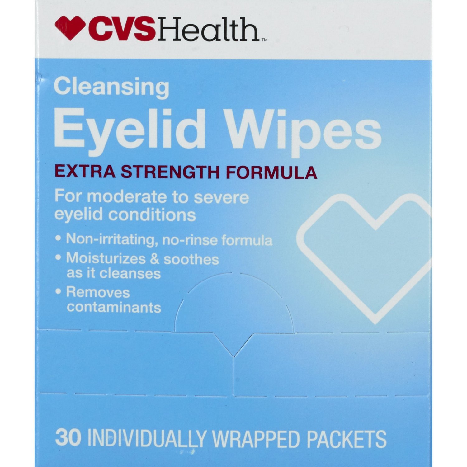 CVS Cleansing Eyelid Wipes, 30 CT image.