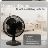 House To Home Oscillating Table Fan, 12 in, thumbnail image